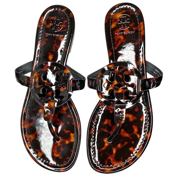 Tory Burch Brown Tortoise Shell Miller Sandal size 8 - Picture 1 of 7